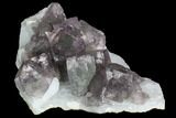 Purple Fluorite Crystals on Druzy Quartz - China #100729-1